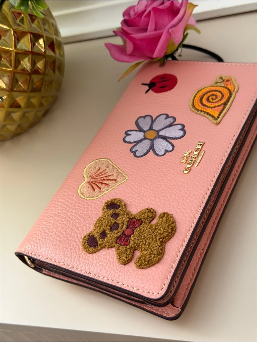 Coach pink leather
